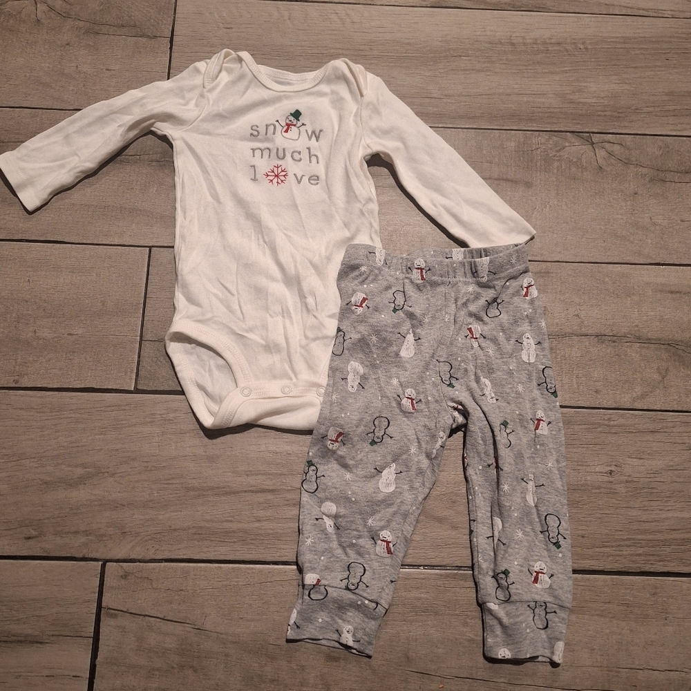 🍁 Carter's Snow Much Love onesie set☃️